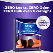 Discreet Night by Always – 14 Count (Pack of 2), Polypropylene, Black, Pack of 2