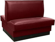 American Tables & Seating QAD-36-Sangria-ARM-120-M Plain Back Upholstered Booths, Double, 36" Height, Deep Red