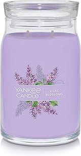 Yankee Candle Lilac Blossoms Scented Signature 20oz Large Jar 2-Wick Candle Over 60 Hours of Burn Time