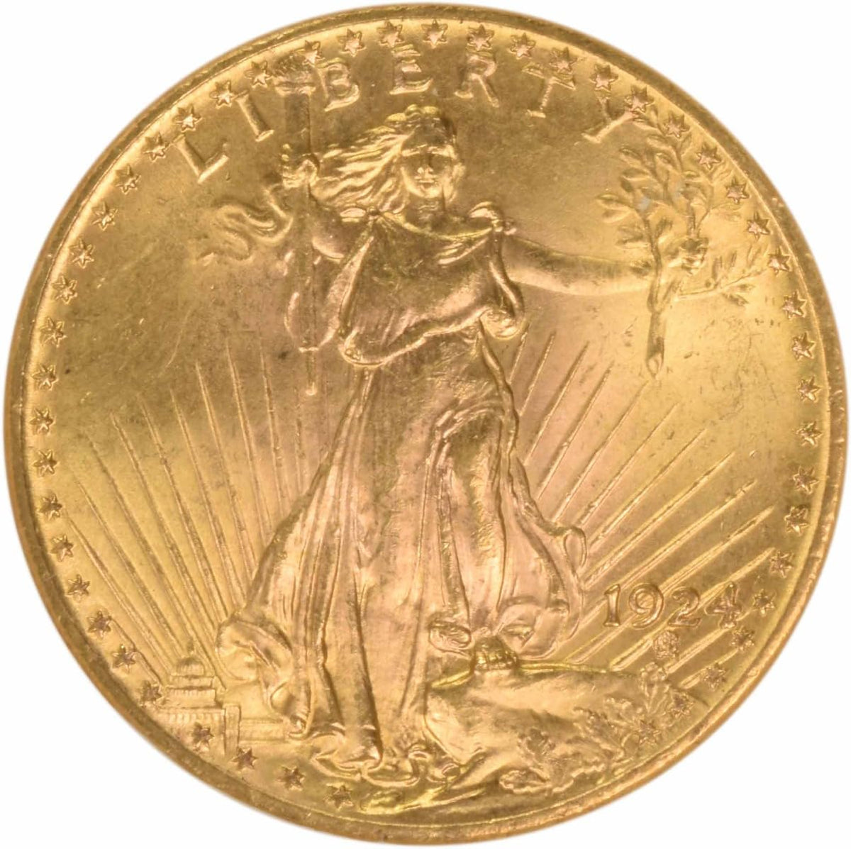 1924 $20 Gold St. Gaudens MS63 NGC (CAC) by Generic – Gold