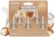 Glade PlugIns Refills Air Freshener, Scented and Essential Oils for Home and Bathroom, Marshmallow Irish Cream, 3.35 Fl Oz, 5 Count