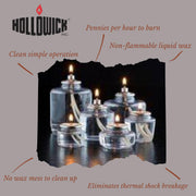 Tall Votive Candle Holders by Hollowick – 2.8 by 3.13, White, Model 6207ST