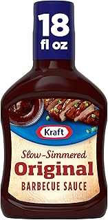 Kraft BBQ Sauce, Original Slow-Simmered Barbecue, 18 oz Bottle