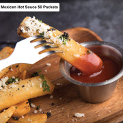 Mexican Hot Sauce | Picante Salsa Seasoning Salt Spice Mix Made From Chili Peppers Perfect for Chips by Valentina – 0.34 Fl Oz (Pack of 50)
