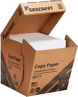 AbilityOne 7530016110277-100% Post-Consumer Recycled Convenience Copy Paper - Bulk Pack - 2500 units
