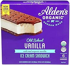 Aldens Organic Old School Vanilla Ice Cream Sandwich by Alden's – 3.65 Fl Oz
