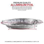 Stock Your Home 50 Pack (9 Inch) / Silver / 50 Pack Pie Pans