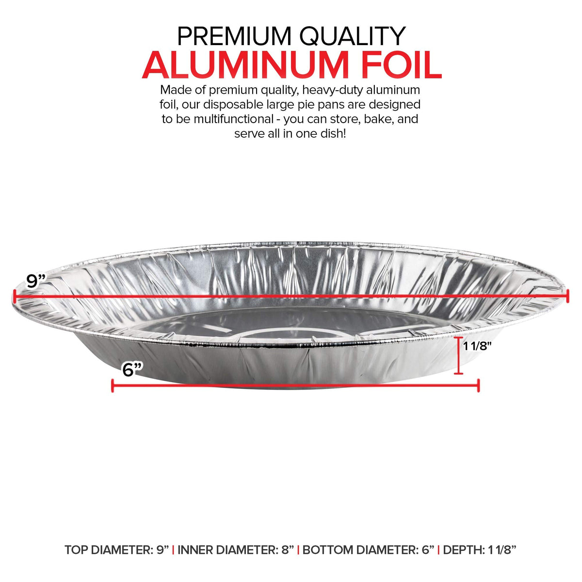 Stock Your Home 8 Count / Silver / 8 Pie Pans