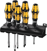 Wera 5018283001 932 S6 Screwdriver Set Kraftform Chiseldriver & Rack, 6Piece