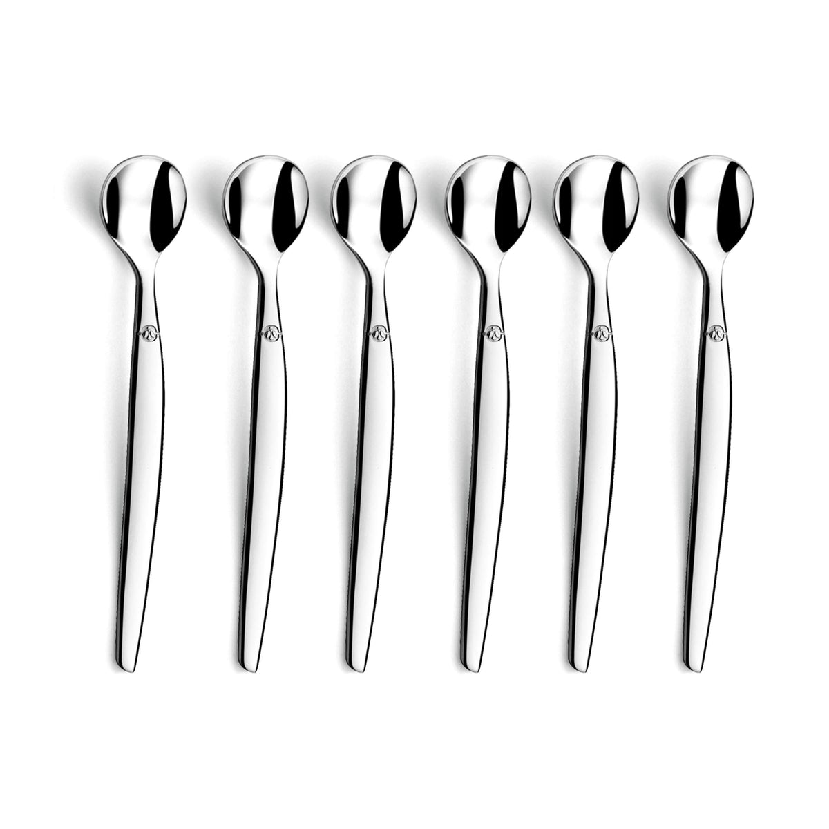 Jet - 6 espresso/mocha spoons by Lou Laguiole – Cuillères moka x6, Stainless Steel 18/0, Steel, Model 251300AF28AK6