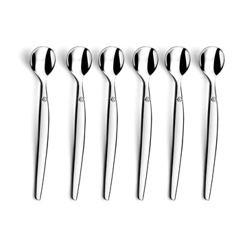 Jet - 6 espresso/mocha spoons by Lou Laguiole – Cuillères moka x6, Stainless Steel 18/0, Steel, Model 251300AF28AK6