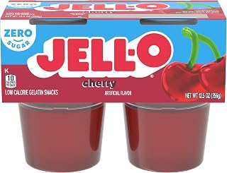 Jell-O Gelatin Snack Cups, 4 ct Cups, Cherry