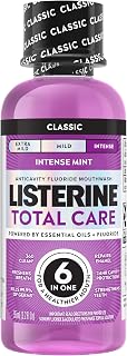 Listerine Total Care Anticavity Mouthwash, Intense Mint, 3.2 fl. oz/95 mL