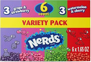 Candy, Dual Variety Pack, Grape & Strawberry, Watermelon & Cherry, Crunchy Fruity Chews, 9.9 oz (Pack of 72) by Nerds – 1.65 Ounce (Pack of 72), Assorted, Pack of 72