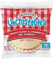 Smuckers Uncrustables Peanut Butter and Strawberry Jam Sandwich, 2 Ounce -- 60 per case.