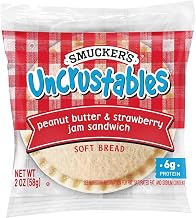 Smuckers Uncrustables Peanut Butter and Strawberry Jam Sandwich, 2 Ounce -- 60 per case.