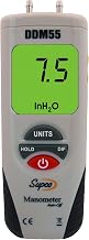 Supco DDM55 Dual Input Digital Differential Manometer with LCD Display, -55 to 55" H20 Measuring Range, 0.01" Resolution, Battery Operated