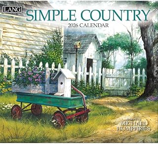 Lang, Simple Country 2026 Wall Calendar by Michael Humphries, 13.4'' X 12'', 12-Month Calendar with Stapled Binding