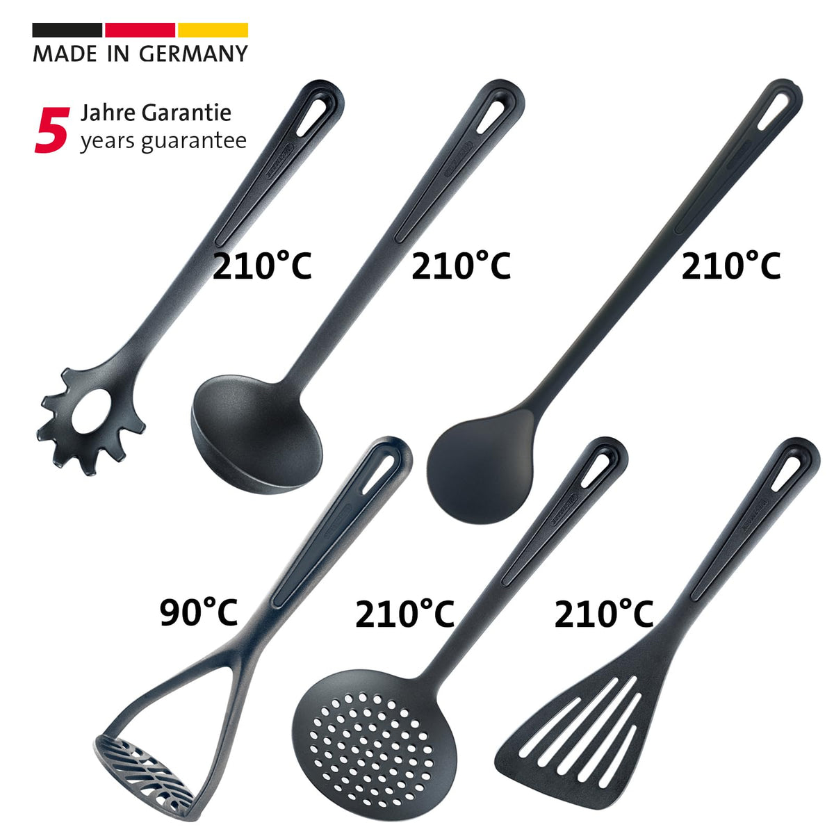Kitchen Utensil Set Plastic by Westmark – Plastic, Gentle, 6 Pieces., Model 283522E6