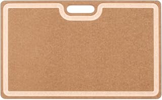 Epicurean 23.5 Inch Big Game Cutting Board, Nutmeg/Natural | Microplastic free, Professional-grade butcher block with an easy-carry handle and deep juice groove for tailgating or kitchen