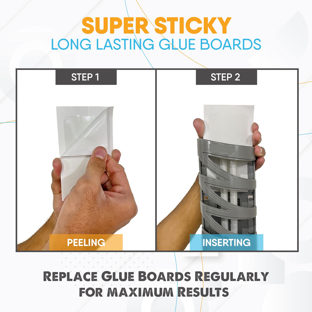 Flyweb Fly Light Glue Boards 2 Pack of 10 Replacement Glue Boards for Flyweb Classic Fly Light and Flyweb Plus - Trap Fruit Flies by Gardner – Each (Pack of 2), White, Model EL-64