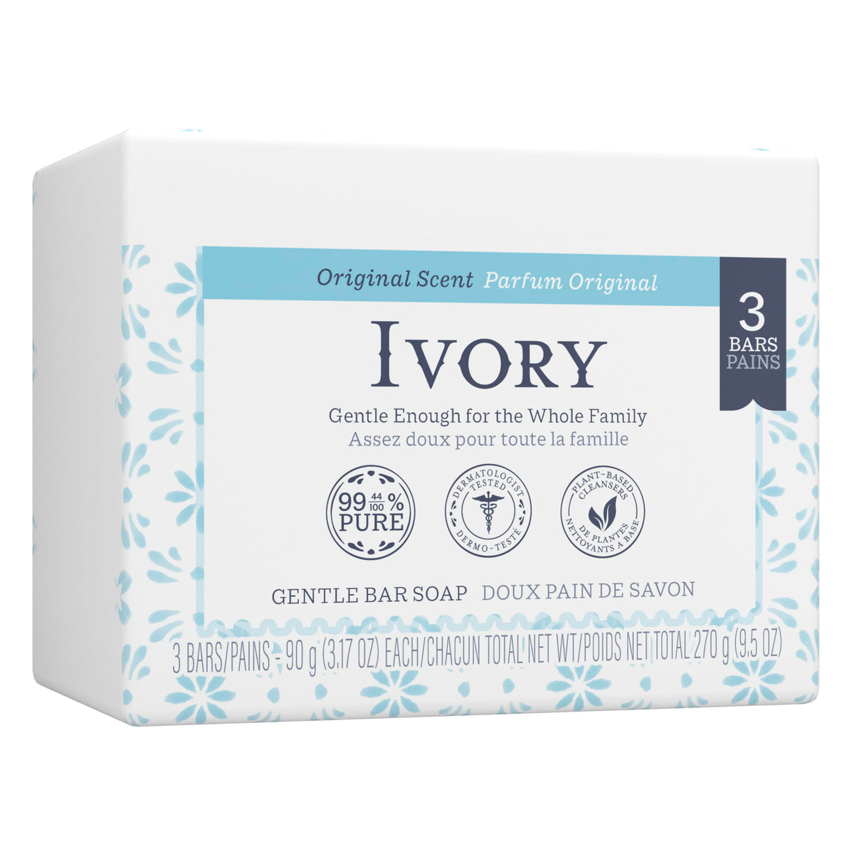 Simply Ivory Bath Bar for Unisex – 1 Count (Pack of 3), Black, Pack of 3, Model 32136
