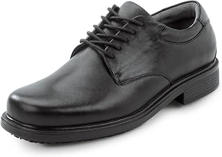 Rockport Works Men's, Huron, Black, Dress Style, MaxTrax Slip Resistant, Soft Toe Work Shoe (7.0 W)