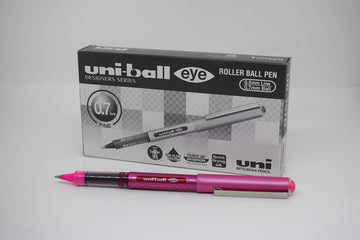0.7 mm UB-157D Eye Designer Fine Rollerball Pens - Pink (Pack of 12) by Uni-Ball – 1 Count, Plastic, Pink 12pc, Model 167494000