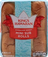 Kings Hawaiian Original Mini Sub Rolls, 12 Ounce -- 72 per case.