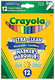 Crayola 12 Washable Fine Line Markers, Original