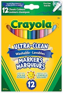 Crayola 12 Washable Fine Line Markers, Original