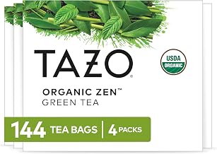 TAZO Organic Zen Green Tea Bags, 144 Total Tea Bags (36ct - Pack of 4)
