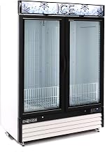 MAXX Cold MXM2-48FHC-ICE 54” Glass Door Ice Merchandiser Freezer, 48 Cu. Ft. Storage, Double Door