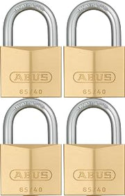 ABUS 65/40 Brass Padlock Quad Pack