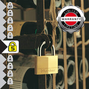Keyed Padlocks by Master Lock – 40mm 4-Pin - Keyed Alike x 2, Alloy Steel, Brass, Model 140EURT