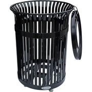 Global Industrial 36 Gallon Outdoor Heavy-Duty Slatted Steel Trash Can – Product Details