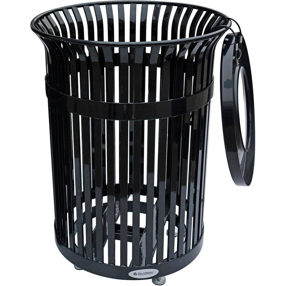 Global Industrial 36 Gallon Outdoor Heavy-Duty Slatted Steel Trash Can – Product Details
