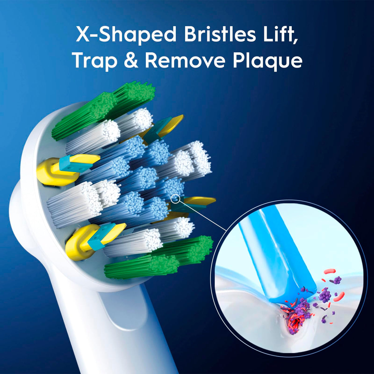 Floss Action Replacement Electric Toothbrush Heads - 3ct by Oral-B – 3 Count (Pack of 1), Plastic, White, Model EB25-3