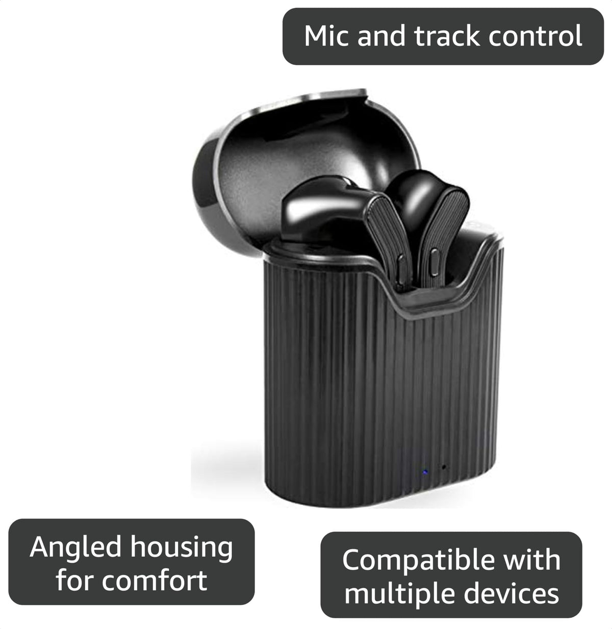 Driftr True Wireless Earbuds - Black by Wicked Audio – 9 x 3 x 7 inches, Plastic, Black, Model WITW2150