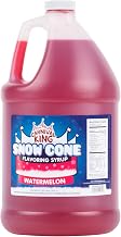 Carnival King 1 Gallon Snow Cone Syrup Watermelon - Delicious Shaved Ice Flavoring for Slushies, Machines & Parties