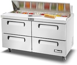 Migali C-SP60-16-D-HC 60″ – 16 Pans, Sandwich Prep Table with Drawers