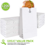 Stock Your Home 6 lb / 1200 Count / White / 1200 Food Storage Bags