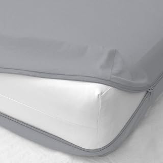 King Size Zipper Fitted Sheet 78 x 80 Inches 1000 Thread Count 14 Inches Deep Double Brushed Egyptian Cotton Fitted Sheet Silver King Size Bed