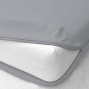 King Size Zipper Fitted Sheet 78 x 80 Inches 1000 Thread Count 21 Inches Deep Double Brushed Egyptian Cotton Fitted Sheet Silver King Size Bed
