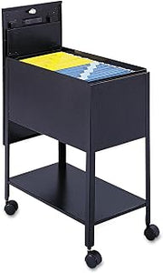 Safco Extra Deep Mobile Tub File, Rolling File Cart, Fits Letter and Legal-Size Hanging Folders, Includes a Locking Lid and 2 Keys