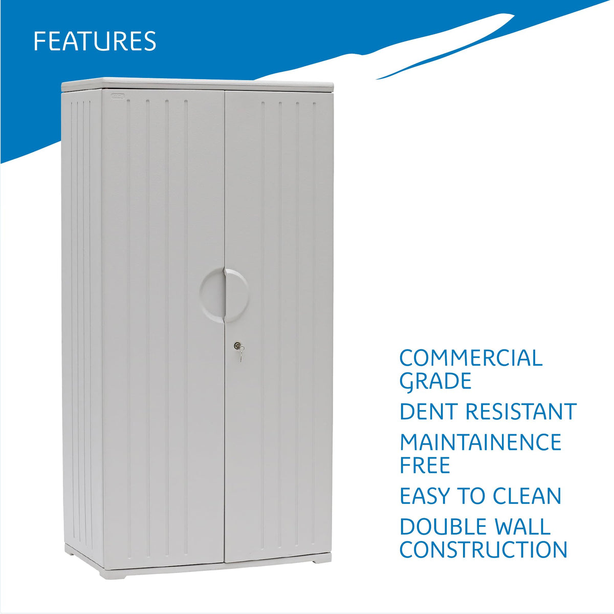 Iceberg Platinum / 36" W x 22" D x 72" H / 1 Storage Cabinets