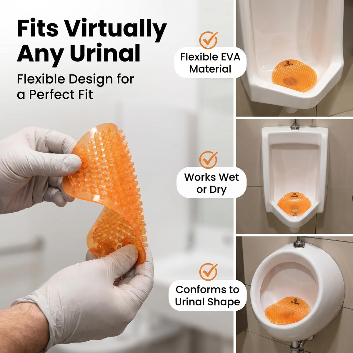 Splash Free Urinal Screen by AirWorks – 1 Count (Pack of 10), Blend, Purple Vineyard, Model AWSFUS234-BX