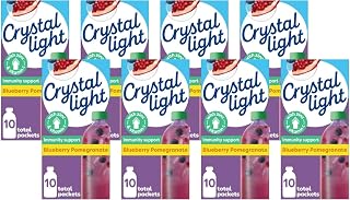 Crystal Light Immunity Support Blueberry Pomegranate Powdered Drink Mix, 0.7 OZ (Pack of 8)