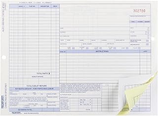 Rediform 4P487 Auto Repair Order Form, Speediset,3-Part,50/PK,8-1/2-Inch x11-Inch