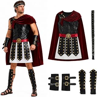 Men Roman Soldier Costume Spartan Gladiator Halloween Costumes
